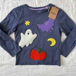 NWT Boden Kids Halloween Navy Long Sleeve Shirt